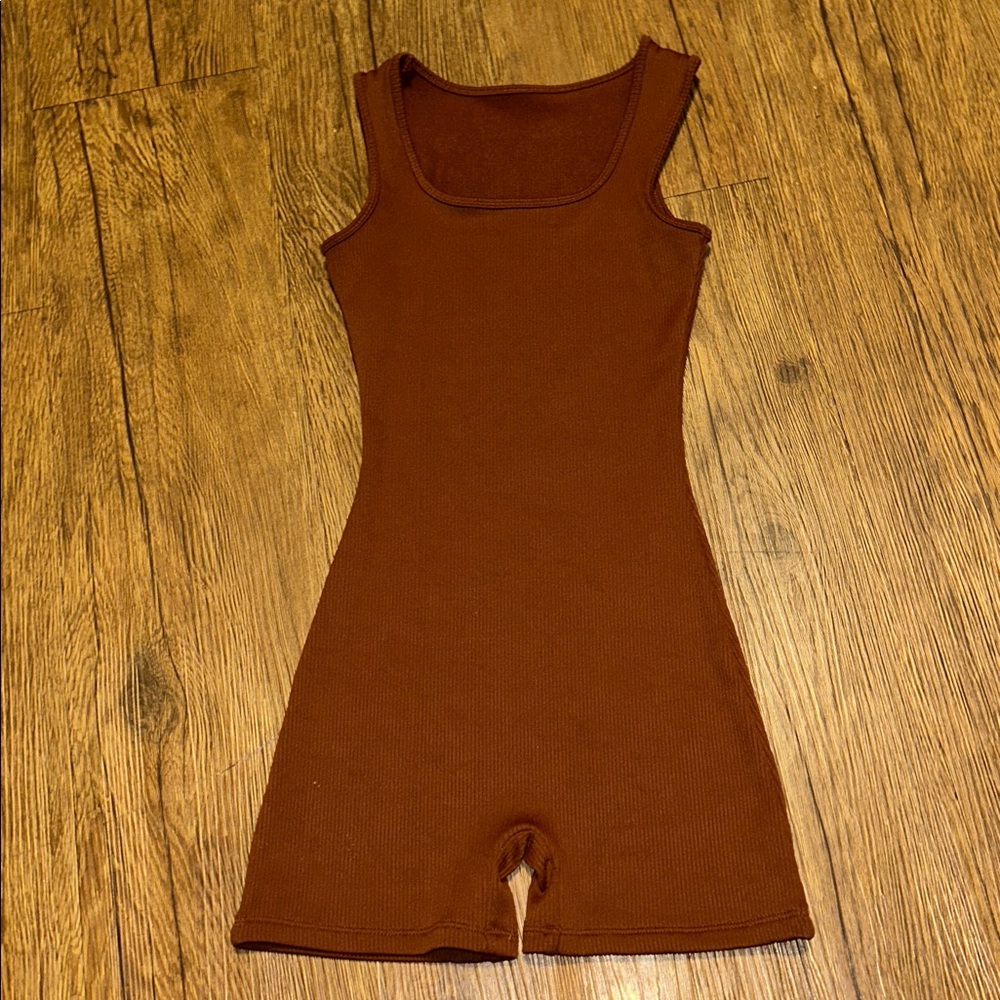 Source Unknown Brown Romper